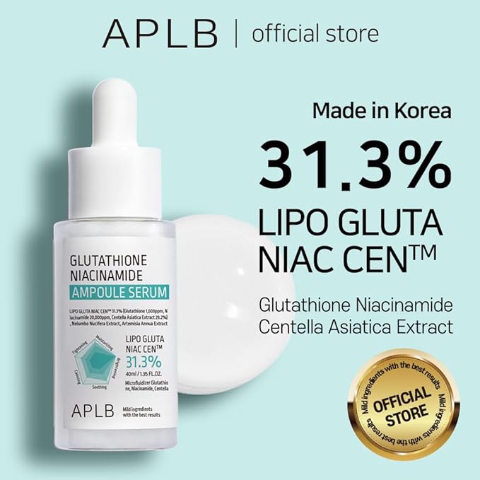 APLB Glutathione Niacinamide Ampoule Serum | LIPO GLUTA NIAC CEN™ 31.3% 1.35 FL.OZ