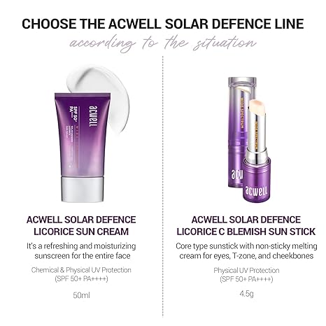 ACWELL Solar Defense Licorice Sunscreen SPF 50+ PA++++