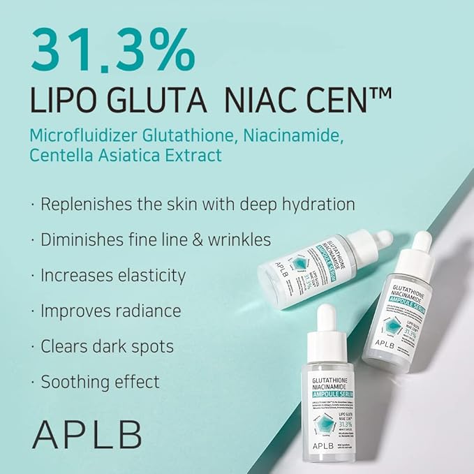 APLB Glutathione Niacinamide Ampoule Serum | LIPO GLUTA NIAC CEN™ 31.3% 1.35 FL.OZ